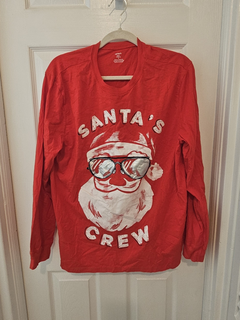 Carter's Red 'Santa's Crew' Long Sleeve Graphic Tee